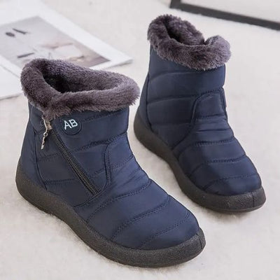 BOTAS UNISEX DE NIEVE DE INVIERNO CON FORRO DE PIEL CÁLIDO, CÓMODO E IMPERMEABLE