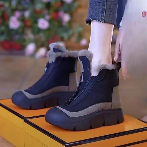 BOTAS DE NIEVE IMPERMEABLES Y CÁLIDAS PARA MUJER CON CIERRE DE CREMALLERA