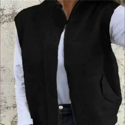 CHAQUETA DE LANA CON CREMALLERA PARA MUJER