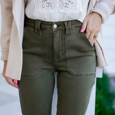 PANTALONES CON AJUSTE ESTILIZADO PARA MUJER