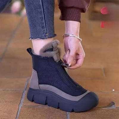 BOTAS DE NIEVE IMPERMEABLES Y CÁLIDAS PARA MUJER CON CIERRE DE CREMALLERA