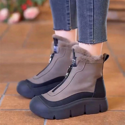 BOTAS DE NIEVE IMPERMEABLES Y CÁLIDAS PARA MUJER CON CIERRE DE CREMALLERA