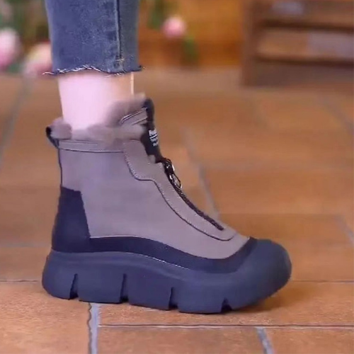 BOTAS DE NIEVE IMPERMEABLES Y CÁLIDAS PARA MUJER CON CIERRE DE CREMALLERA