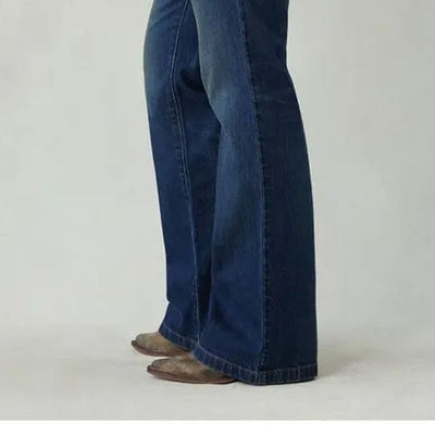 PANTALONES VAQUEROS DE TALLE BAJO, CÓMODOS E INFORMALES PARA MUJER.