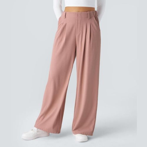 PANTALÓN HOLGADO DE CINTURA AJUSTABLE PARA MUJER