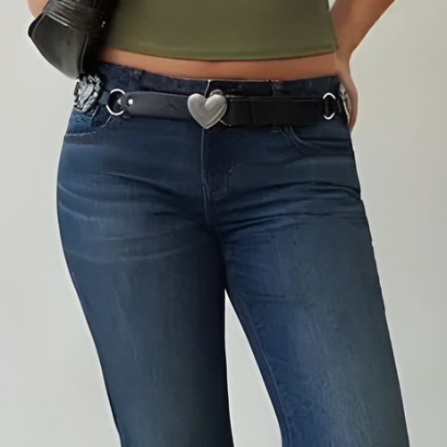 PANTALONES VAQUEROS DE TALLE BAJO, CÓMODOS E INFORMALES PARA MUJER.