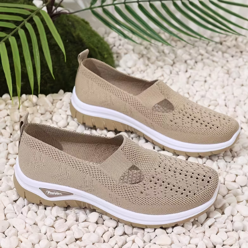 ZAPATILLAS CON PUNTA REDONDA DEPORTIVAS CON MALLA LISA Y MODERNAS PARA MUJER