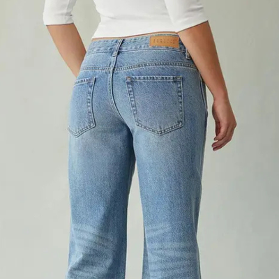 VAQUEROS HOLGADOS DE TALLE BAJO PARA MUJER