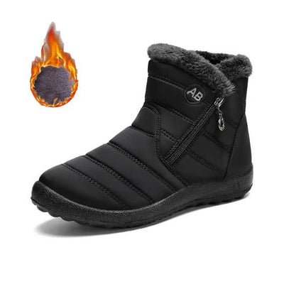 BOTAS UNISEX DE NIEVE DE INVIERNO CON FORRO DE PIEL CÁLIDO, CÓMODO E IMPERMEABLE