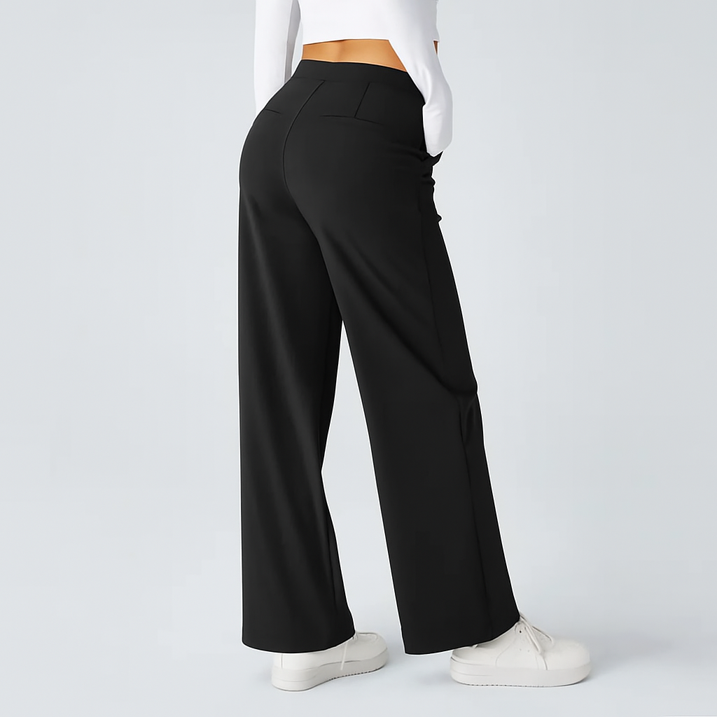 PANTALÓN DE CINTURA ALTA ELEGANTE PARA MUJER