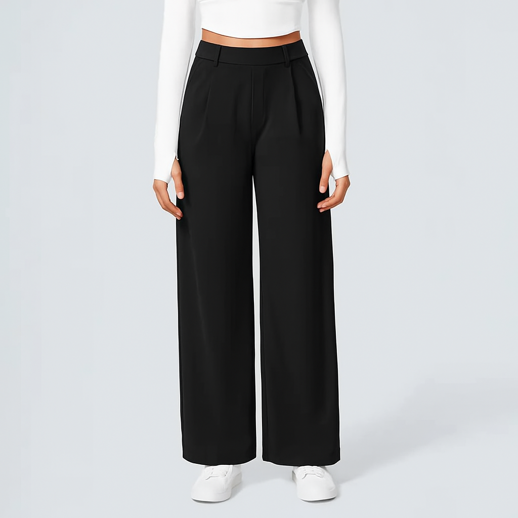 PANTALÓN DE CINTURA ALTA ELEGANTE PARA MUJER