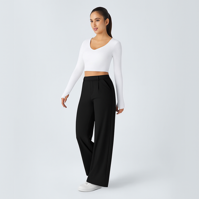 PANTALÓN DE CINTURA ALTA ELEGANTE PARA MUJER