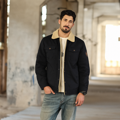CHAQUETA DE INVIERNO FORRADA Y CÁLIDA PARA HOMBRE