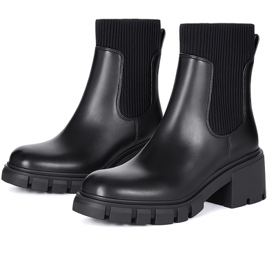 BOTAS SUELA GRUESA Y ELASTICO EN EL TOBILLO PARA MUJER