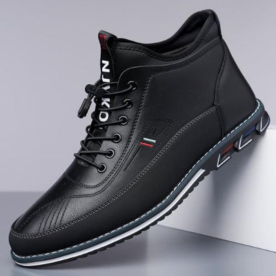 ZAPATOS DE CUERO INFORMALES DE CORTE MEDIO PARA HOMBRE