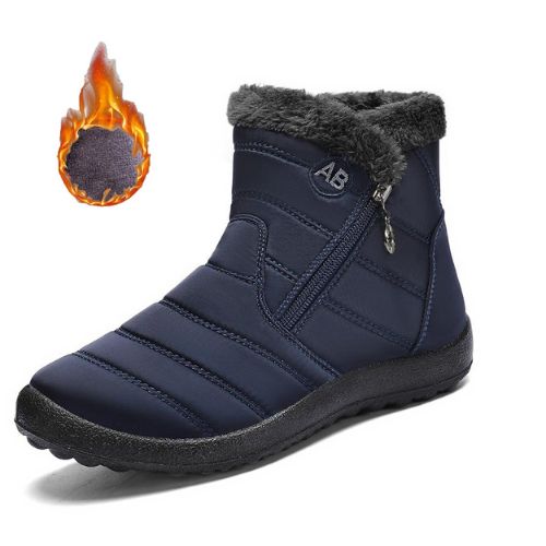 BOTAS UNISEX DE NIEVE DE INVIERNO CON FORRO DE PIEL CÁLIDO, CÓMODO E IMPERMEABLE