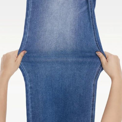 PANTALONES VAQUEROS ELÁSTICOS DE CINTURA ALTA Y PIERNA ANCHA PARA MUJER CON HEBILLA, PANTALONES HOLGADOS, ROPA INTERIOR, ROPA URBANA.