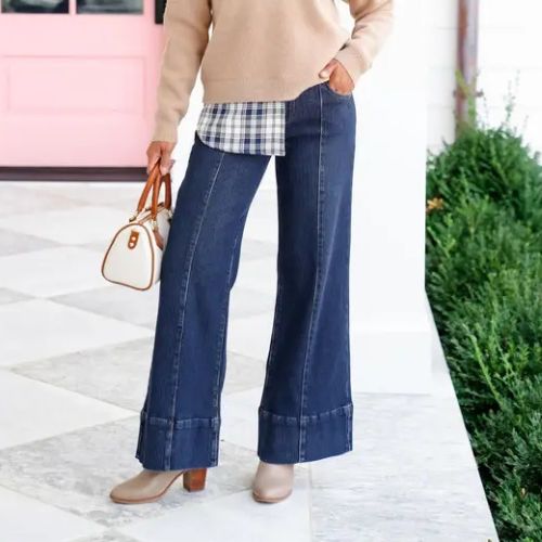 PANTALONES VAQUEROS TALLE MEDIO, ELÁSTICOS PARA MUJER DINÁMICA