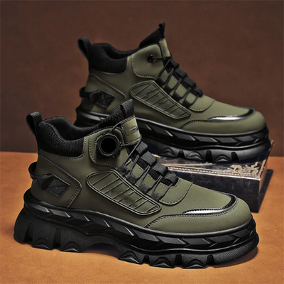 BOTINES RETRO INFORMALES CON SUELA GRUESA PARA HOMBRE