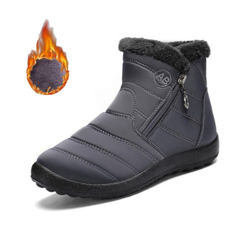 BOTAS UNISEX DE NIEVE DE INVIERNO CON FORRO DE PIEL CÁLIDO, CÓMODO E IMPERMEABLE