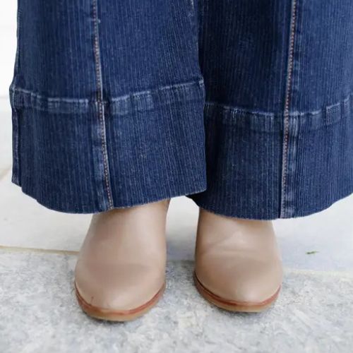 PANTALONES VAQUEROS TALLE MEDIO, ELÁSTICOS PARA MUJER DINÁMICA