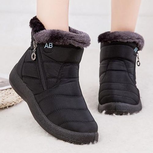 BOTAS UNISEX DE NIEVE DE INVIERNO CON FORRO DE PIEL CÁLIDO, CÓMODO E IMPERMEABLE