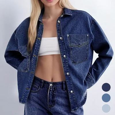 CHAQUETA VAQUERA LISA CON BOTONES
