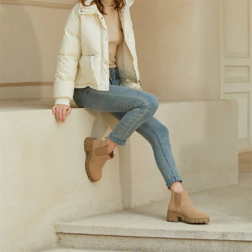 BOTAS SUELA GRUESA Y ELASTICO EN EL TOBILLO PARA MUJER