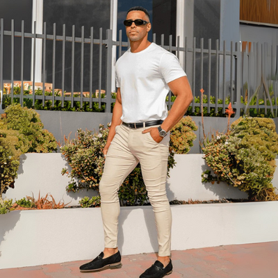 PANTALONES ELÁSTICOS PARA HOMBRE