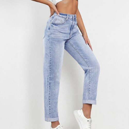 PANTALONES VERSÁTILES, AJUSTADOS DE TALLE MEDIO, ROPA URBANA PARA MUJER.