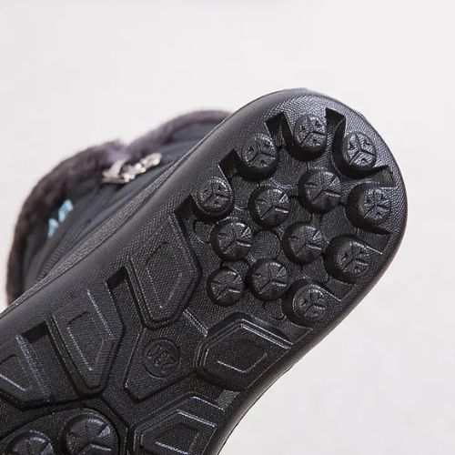 BOTAS UNISEX DE NIEVE DE INVIERNO CON FORRO DE PIEL CÁLIDO, CÓMODO E IMPERMEABLE