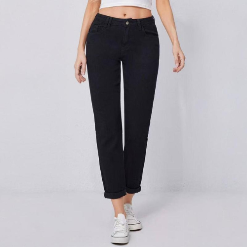 PANTALONES VERSÁTILES, AJUSTADOS DE TALLE MEDIO, ROPA URBANA PARA MUJER.