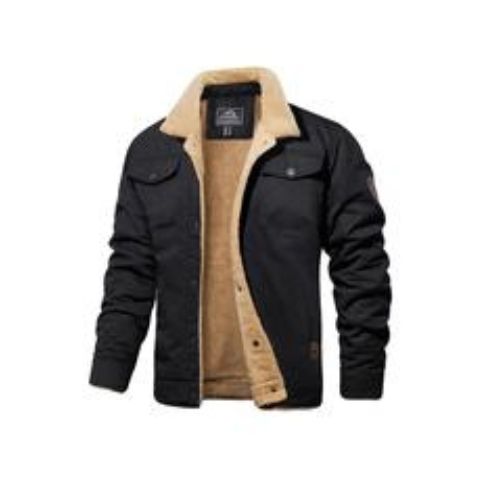 CHAQUETA DE INVIERNO FORRADA Y CÁLIDA PARA HOMBRE