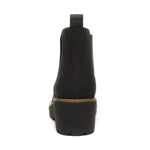 BOTAS CON PLATAFORMA ELÁSTICA Y SUELA ANTIDESLIZANTE CON CUÑA SIN CORDONES DE INVIERNO PARA MUJER
