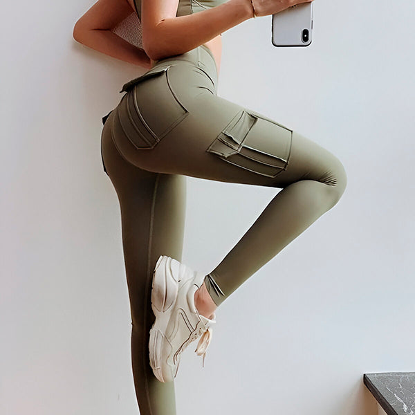 LEGGINGS CARGO CON BOLSILLO PARA MUJER
