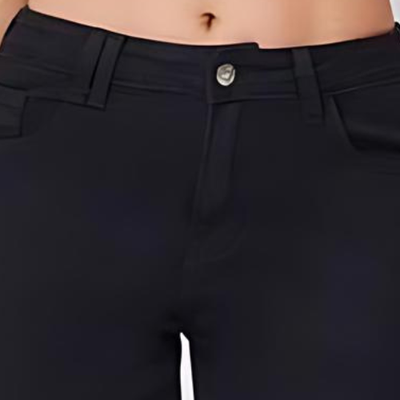PANTALONES VERSÁTILES, AJUSTADOS DE TALLE MEDIO, ROPA URBANA PARA MUJER.