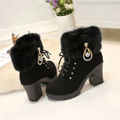 BOTINES DE TACÓN CON CREMALLERA PARA MUJER