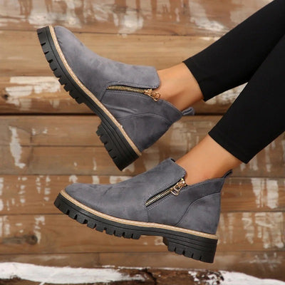 BOTAS CON PUNTA REDONDA PARA MUJER