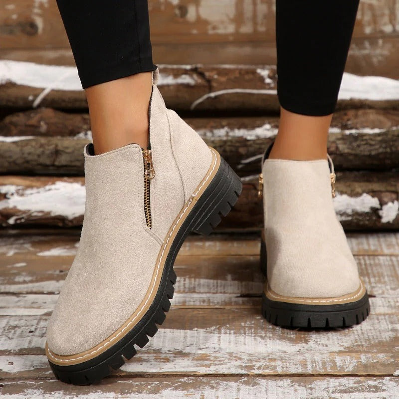 BOTAS CON PUNTA REDONDA PARA MUJER