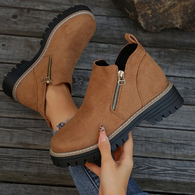 BOTAS CON PUNTA REDONDA PARA MUJER