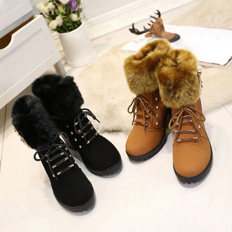 BOTINES DE TACÓN CON CREMALLERA PARA MUJER